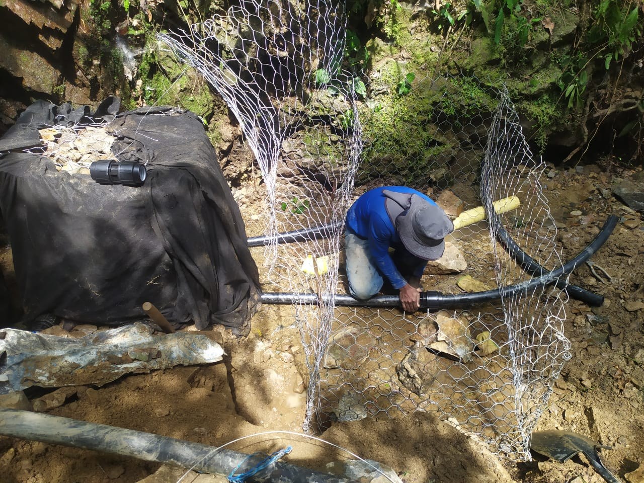 Instalación tuberias de captación